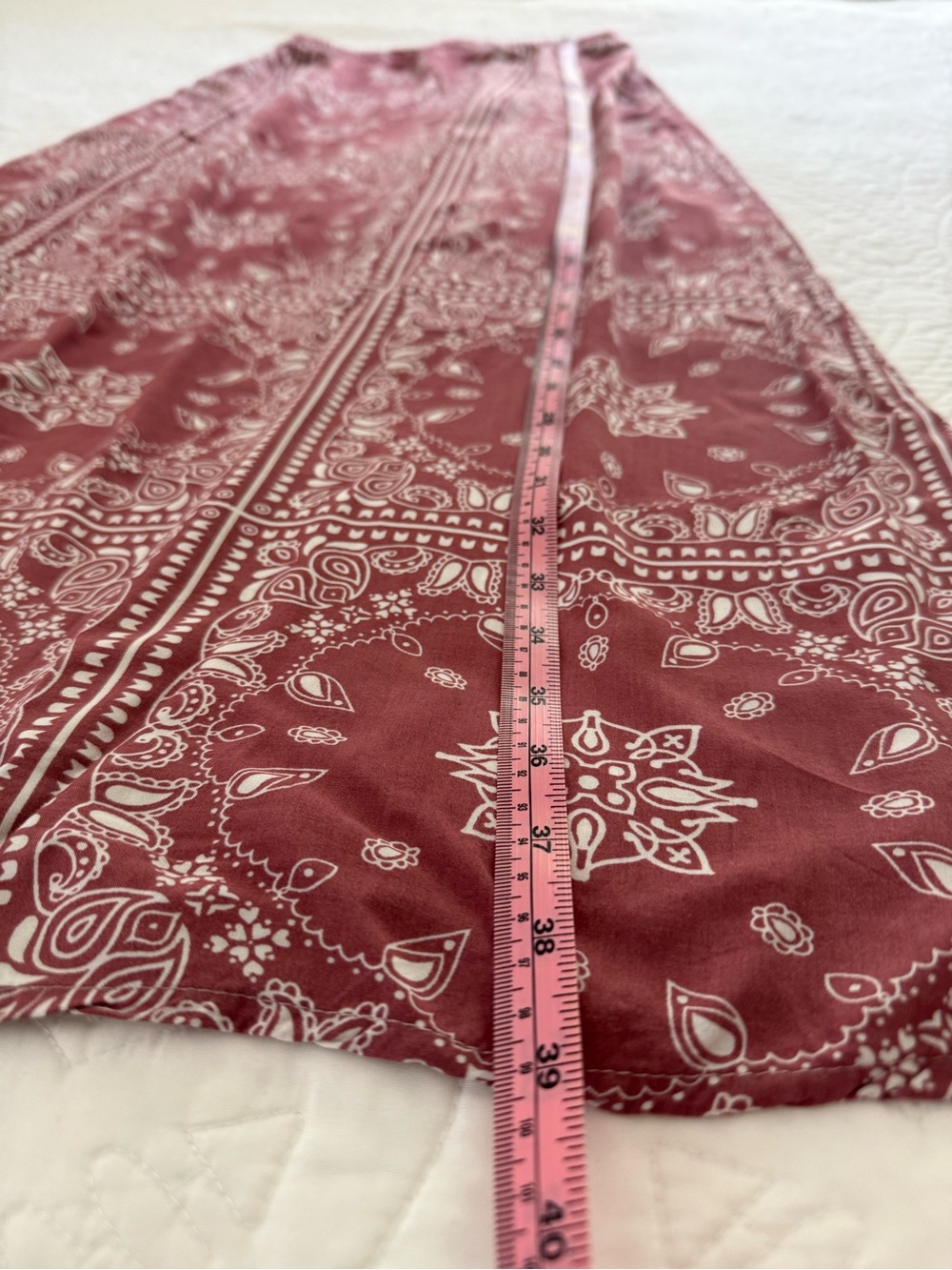 Kiss & Cry Bandana Print Maxi Skirt Size Small Boho Western Rayon A-Line - Picture 16 of 16